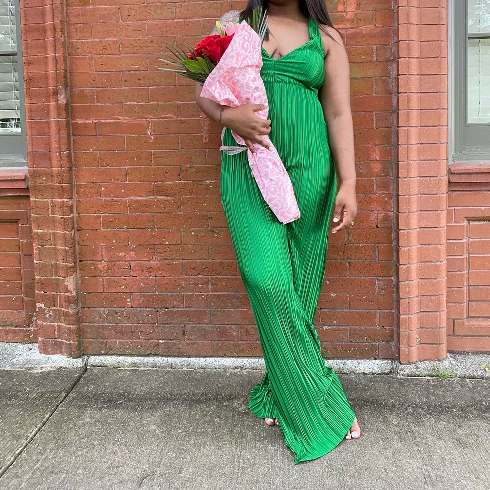 Worn Once. Green Jumpsuit.